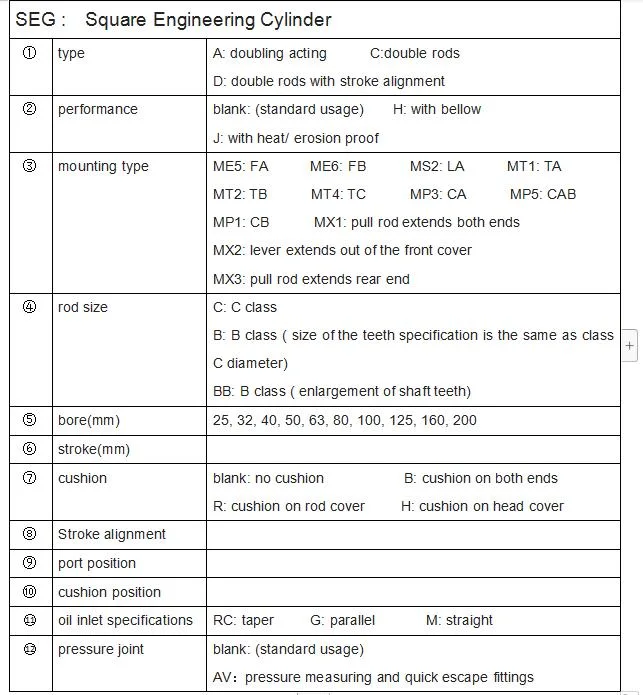 Jufan Customized Double Acting Square Engineering Hydraulic Cylinder with Long Stroke Made in China- Seg